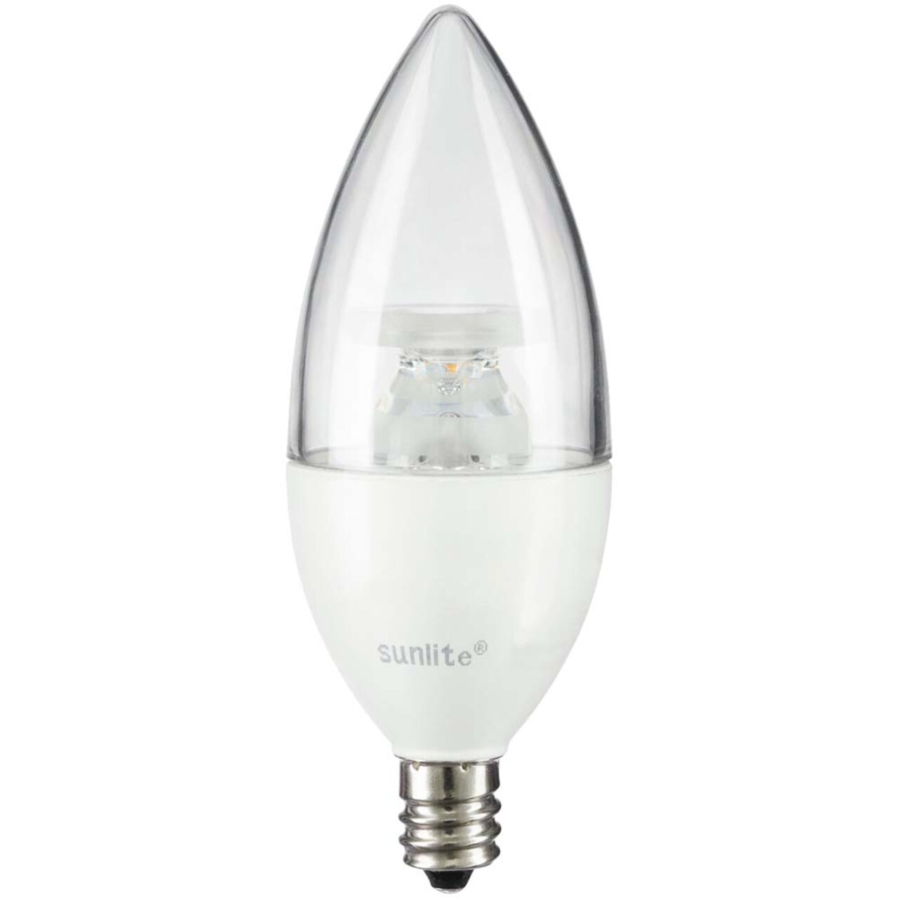 Sunlite LED B11 Clear Chandelier Light Bulb 7w 120v E12 Base 5000K - Daylight